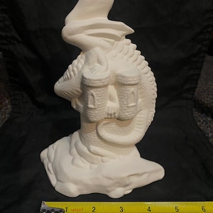 Ceramic bisque ready to paint  dragon castle