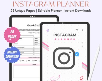 Instagram Planner With Master Resell Rights | PLR Digital Products | Template Canva | Instagram Reels | Private Label Rights | Done For You