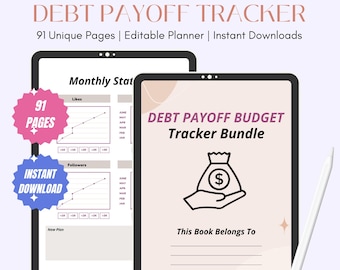 Debt Payment Tracker Printable, Debt Payoff Log, Debt Repayment Plan, Money Planner, Budget Planner, A4/A5/Letter/Classic HP/Half Size