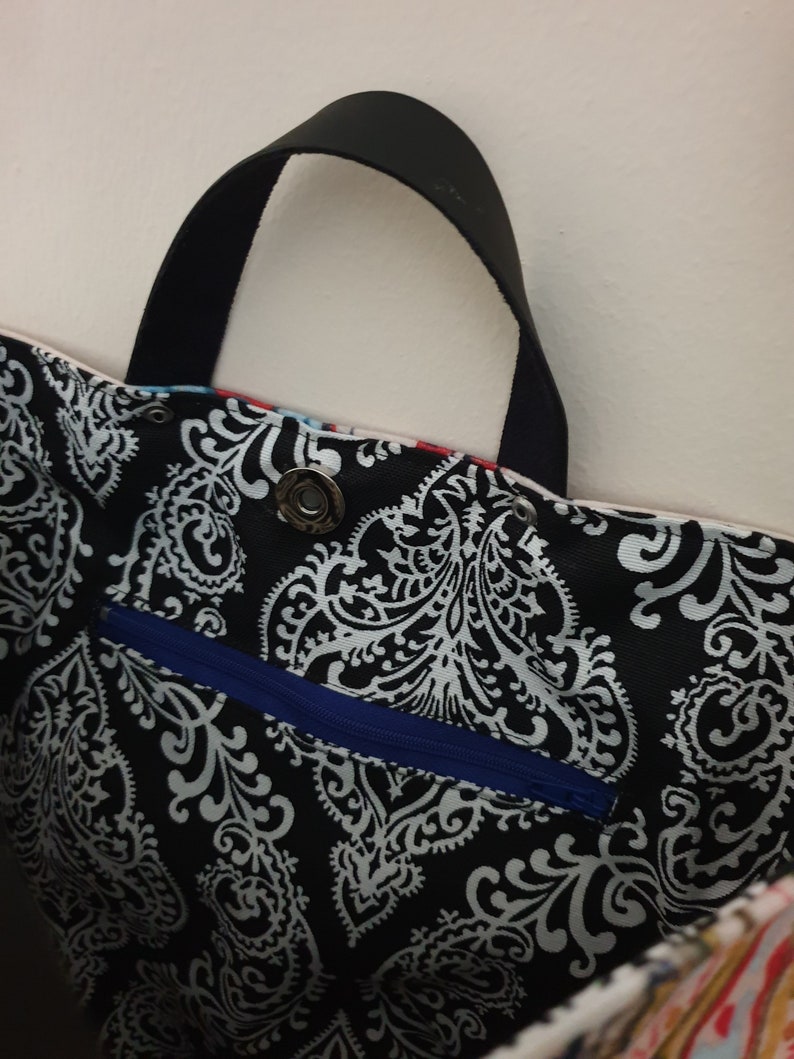 Cute birds and flowers tote bag shopping bag love birds hobo bag floral fabric bag
