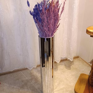 Large Floor Vase Tall vase with mirror - artificial flower vase