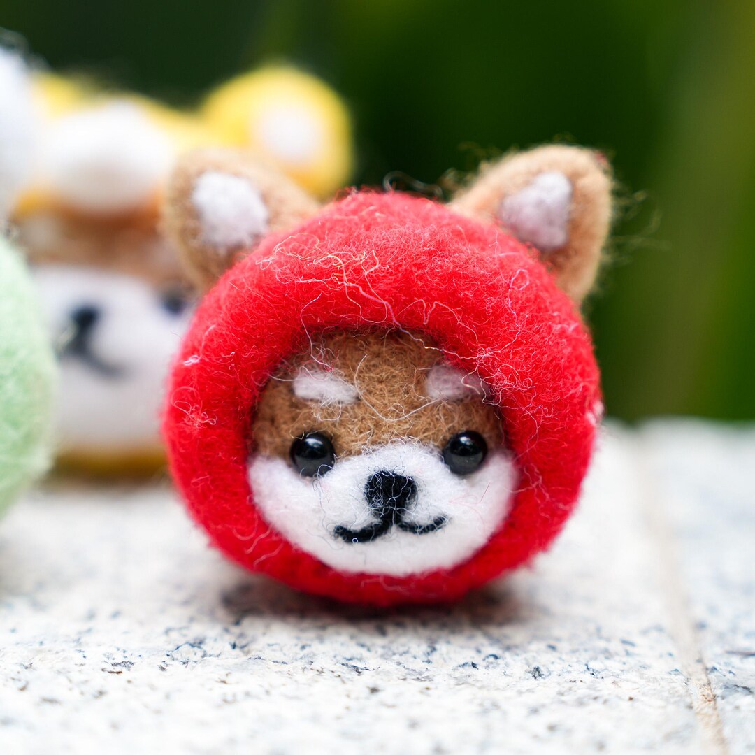Mini Felt Mini Felt Dog, Felt Miniature, Small Felt Decorations, Needle Felted ...