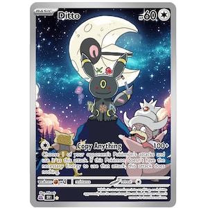 Idem carte Pokémon Umbreon Moonbreon, faite sur mesure ! Cadeau pour lui, Cadeau pour elle, Carte TCG personnalisée, Eveelution