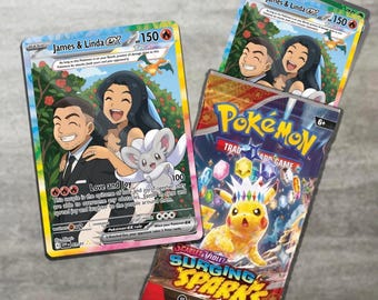 Custom Pokemon Card, Personalized Pokemon Card In Booster Pack , Custom Couple Card, Pokemon Valentines Gift, Gamer Gift, Custom Photo Card