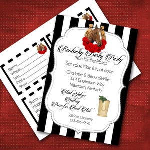 Kentucky Derby Einladung: Run for the Roses, DIY Printable Bild 2