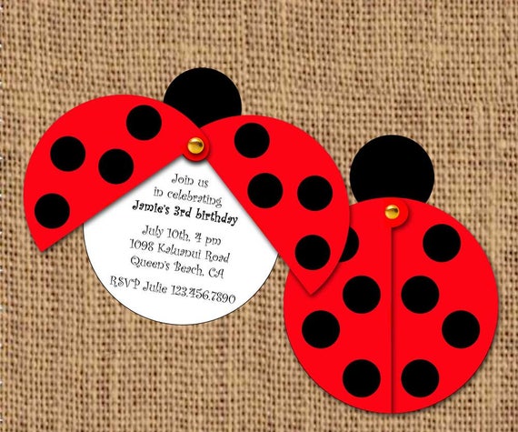 Invitation De Partie De Coccinelle Fete Danniversaire Etsy Invitation De Partie De Coccinelle Fete Danniversaire Etsy