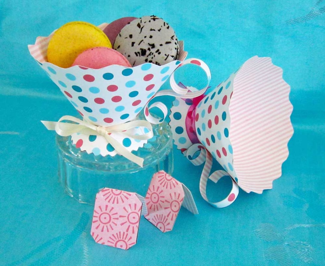 Teacup Party Favors Polka Dot Tea Cups Pink Blue Baby Etsy