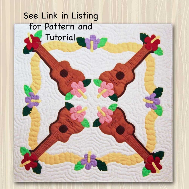 Christmas Decor Hawaiian Christmas Stocking Pattern Mantle Decoration Breadfruit Ulu Quilt Pattern and Tutorial DIY Instant Download
