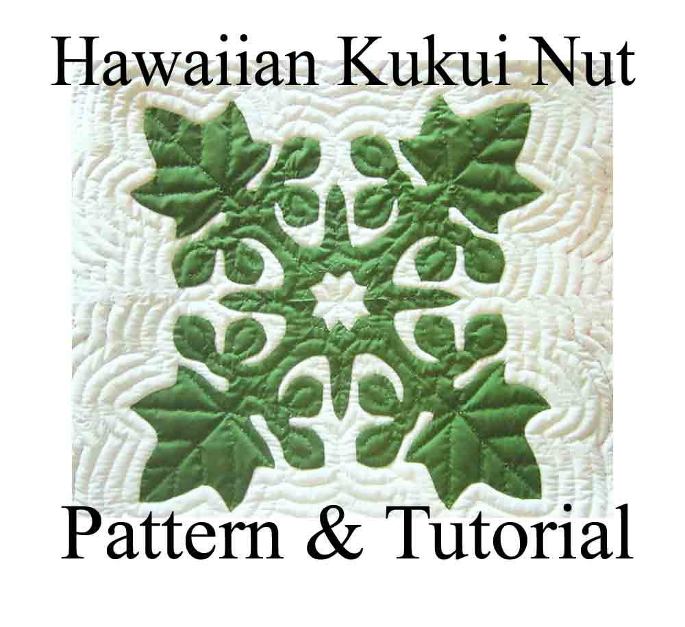 hawaiian quilt block kukui nut candlenut pattern etsy