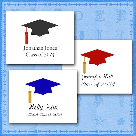 grad card note Modern Black and White Graduation Thank You Cards main image 0