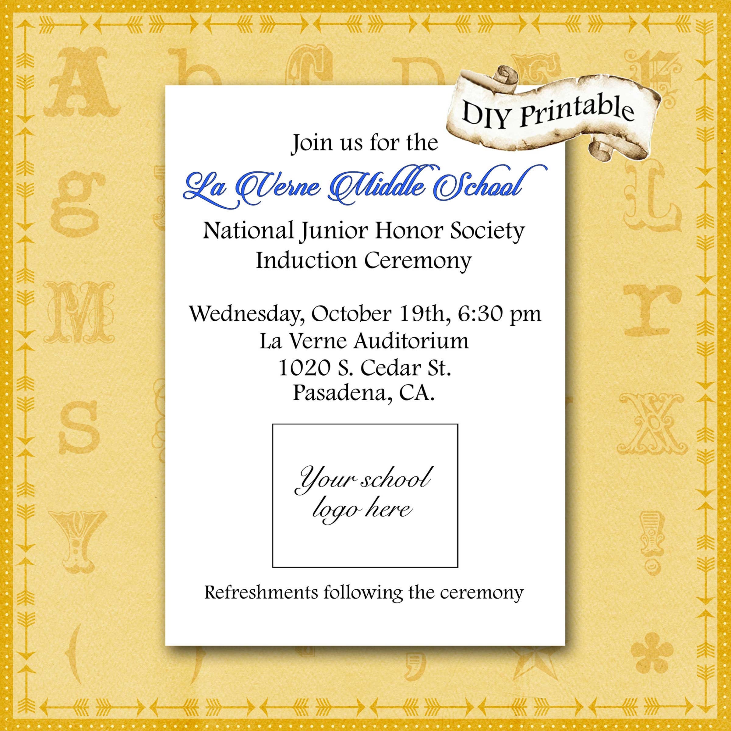 Junior Beta Club Induction Ceremony Invitation Honor Society valley-holds-national-junior-honor-society-induction-ceremony