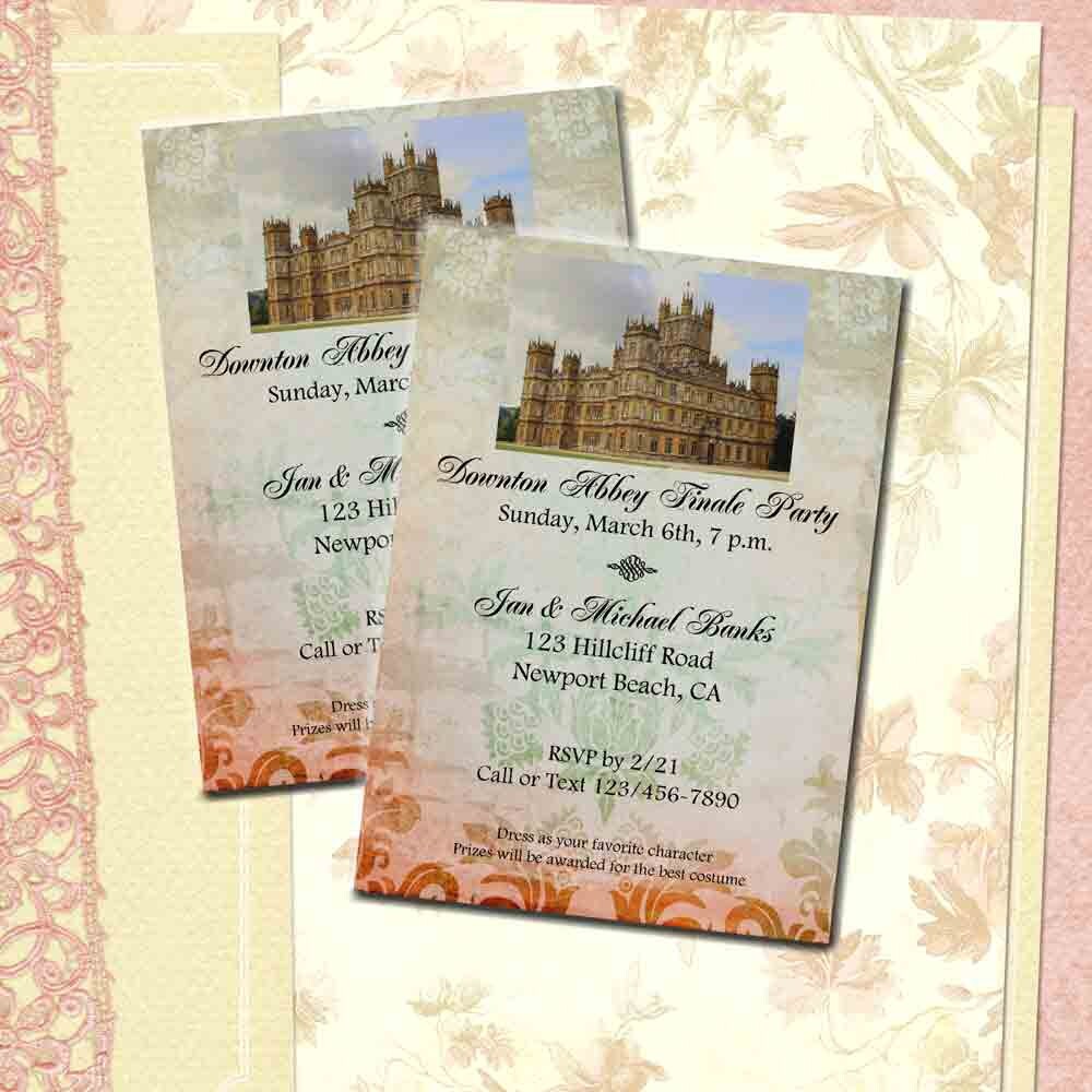 Downton Abbey Invitation DIY Printable Download Downton - Etsy