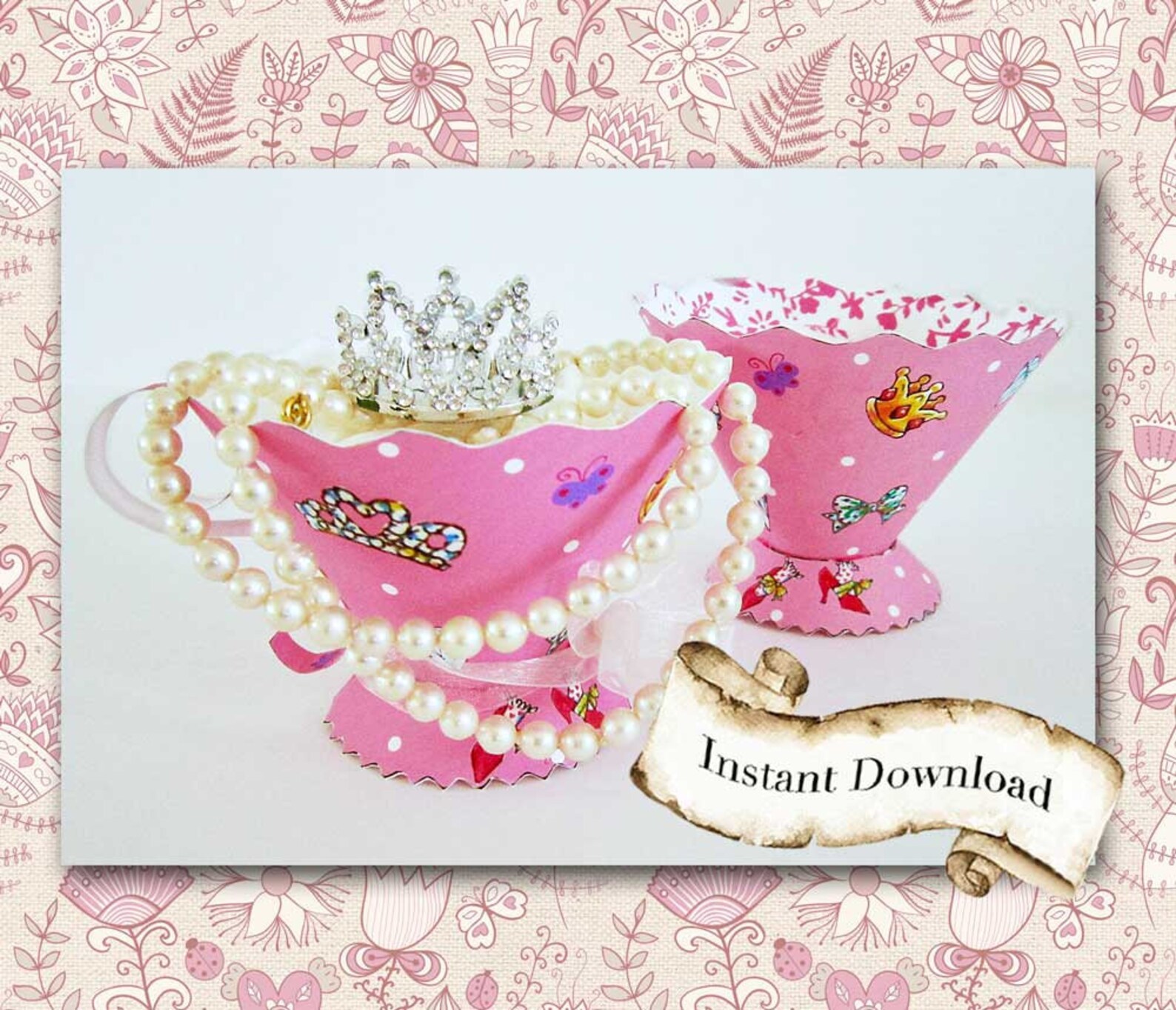 Teacup Party Favor Fancy Nancy Tiaras Jewels Child Etsy