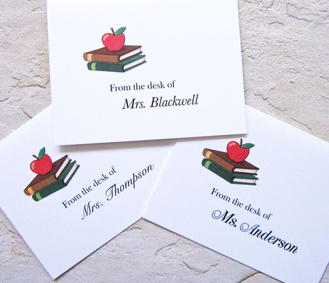 Teacher Note Cards/personalized Custom Note Cards Teacher Etsy