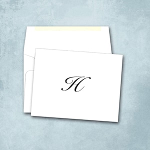 Custom Monogram Note Cards: Personalized Stationery Set
