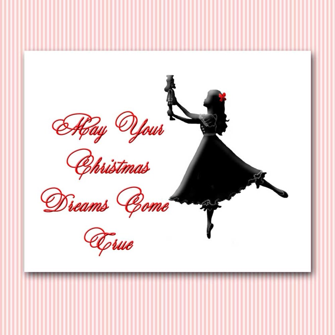 Nutcracker Christmas Cards, Clara, Aka Marie Holding the Nutcracker