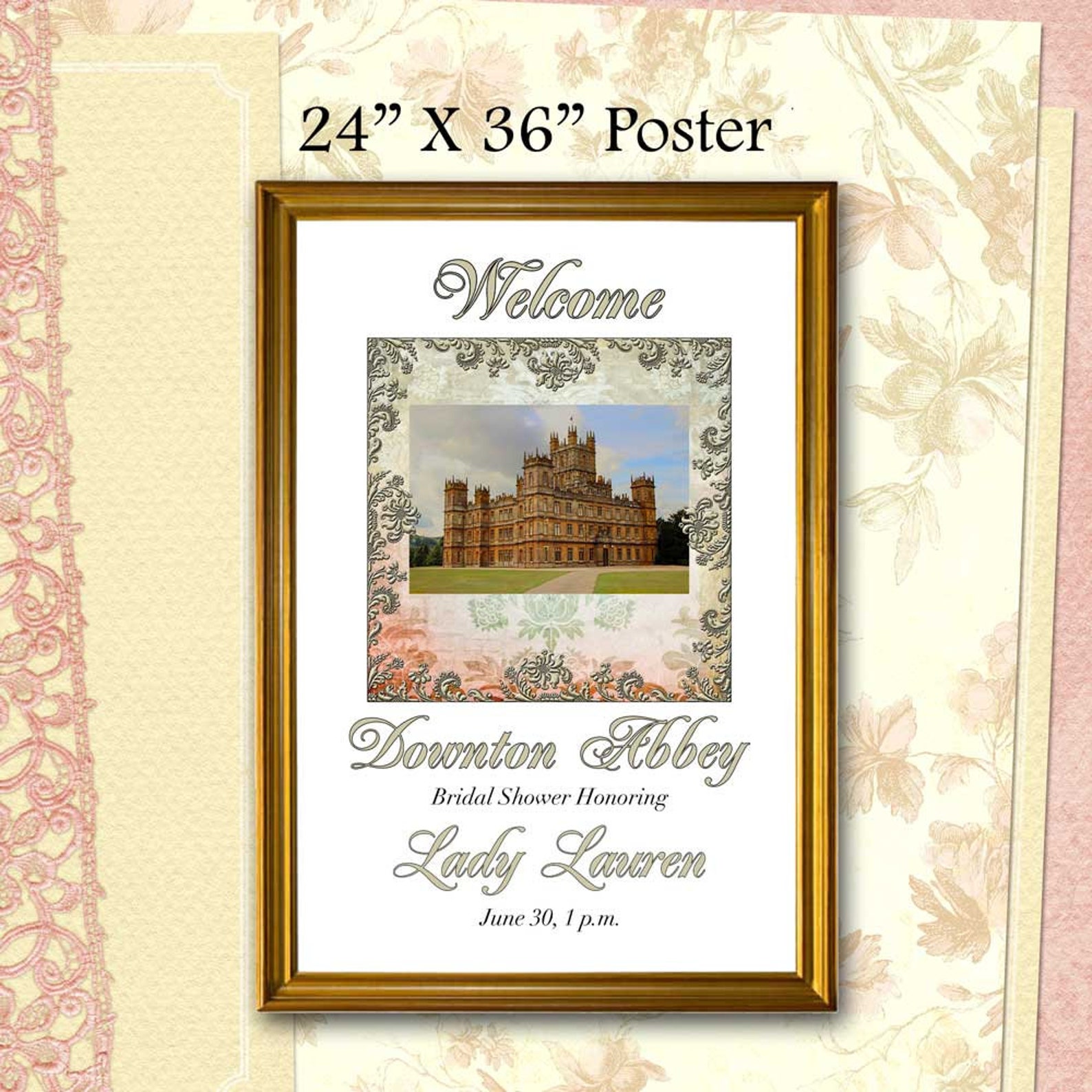 Downton Abbey Invitation DIY Printable Download Downton - Etsy