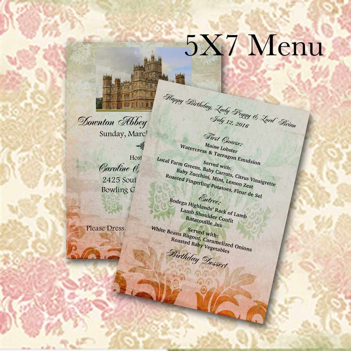Downton Abbey Invitation DIY Printable Download Downton | Etsy