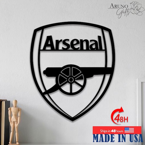Arsenal FC Metal Sign,Laser Cut Metal Wall Art,Football Fan Gift,Team Logo Home Decor,Soccer Decor,Man Cave&Game Room Sign, Metal Home Decor
