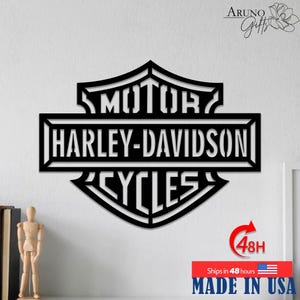 Harley Davidson Metal Wall Sign, Metal Wall Decor, Garage Decor , Motorcycle Metal Sign, Harley Davidson Bikers Room Gift, Harley Fan Sign