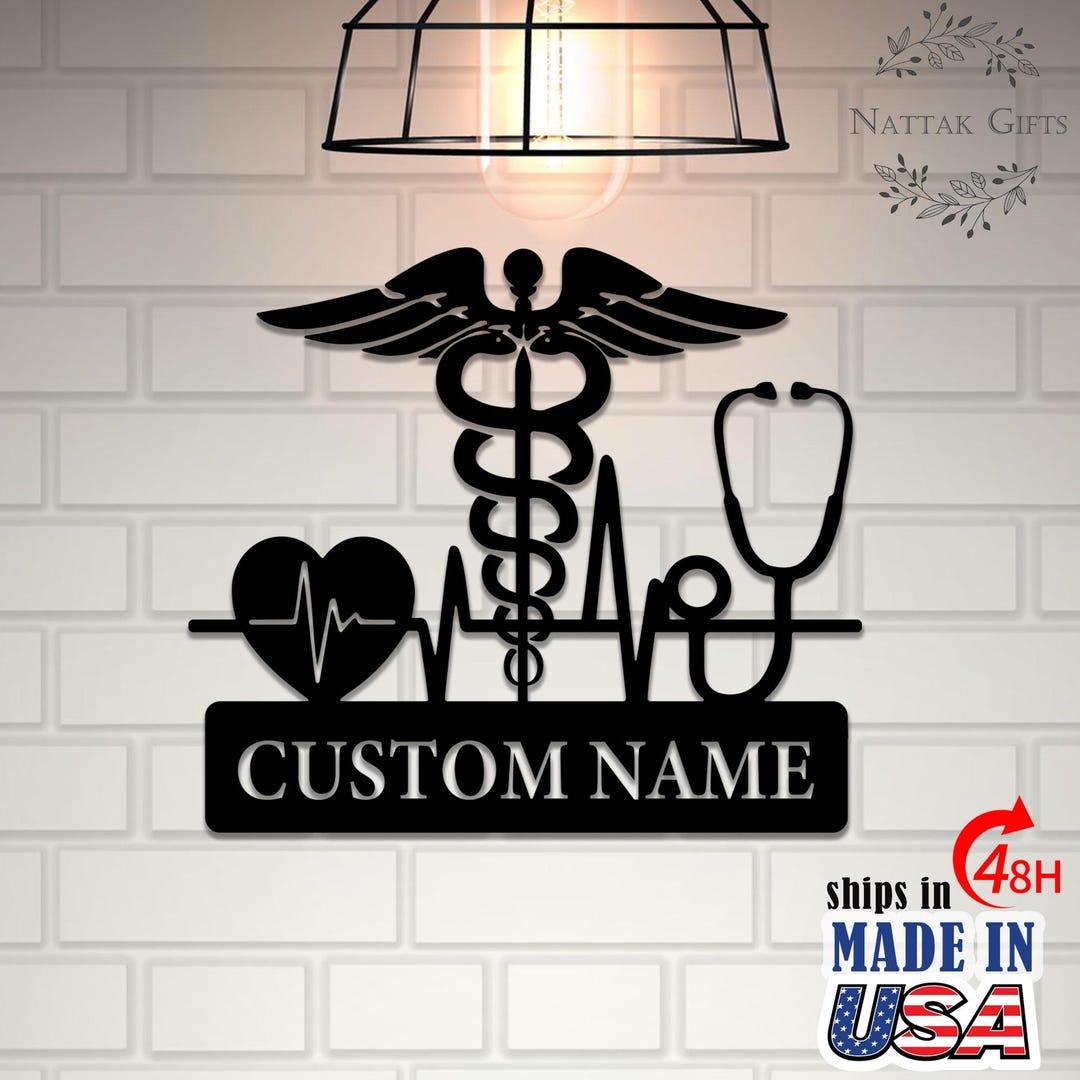 Doctor Prom Sign Custom Doctor Medical Metal Name Sign, Doctor Office Sign,doctorname ...