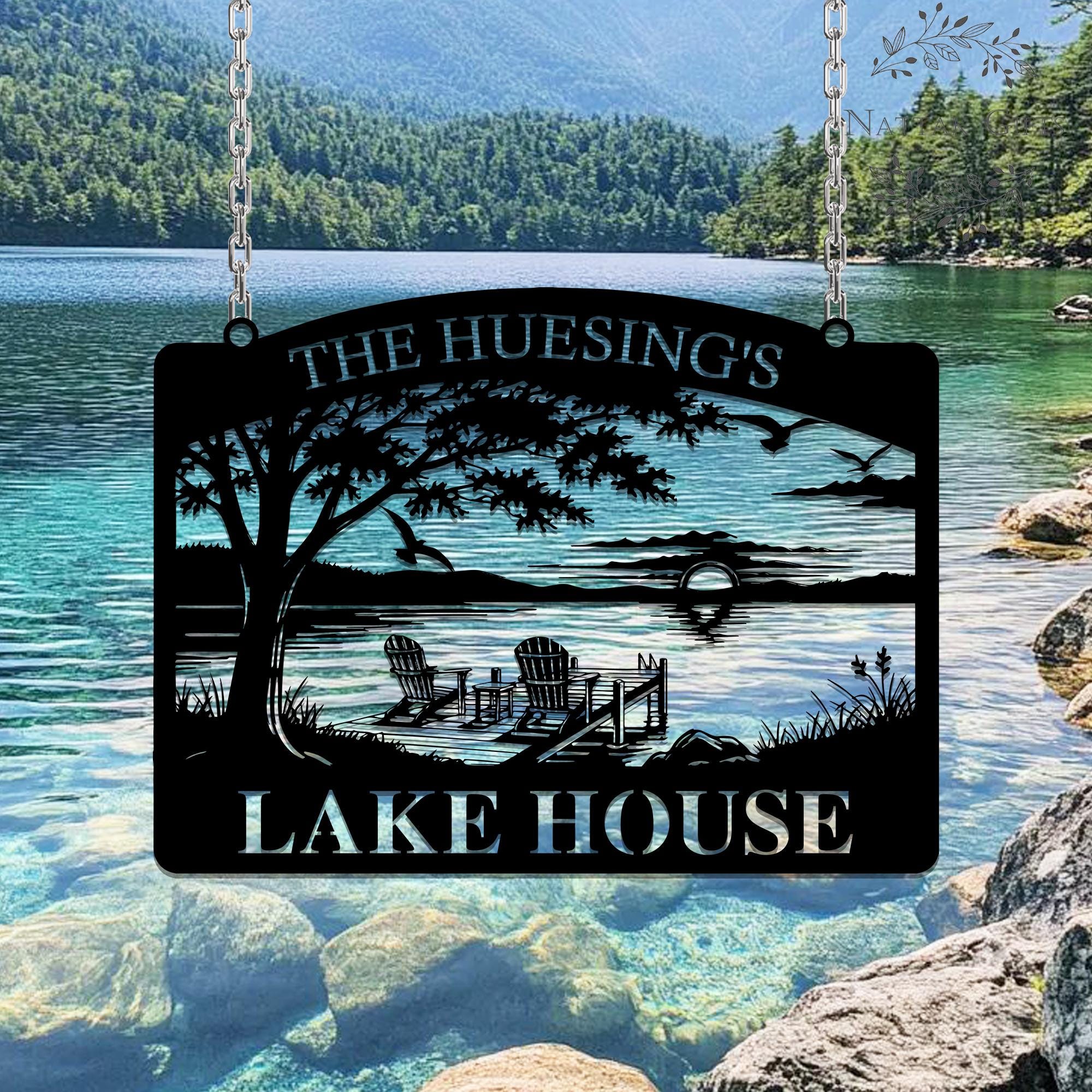 Custom Lake House Metal Sign , Outdoor Decor, Lake House Welcome Sign ...