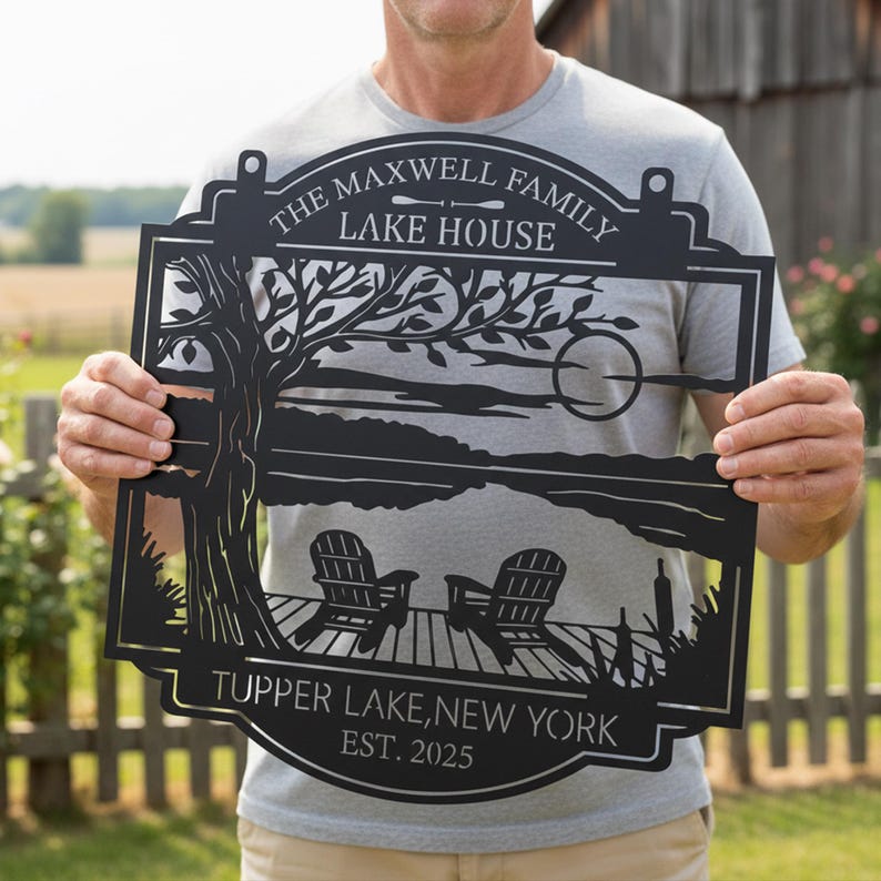 Personalized Lake House Metal Sign: Custom Outdoor Decor, Lake House ...