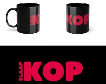 Auffällige und stilvolle Slaapkop-Kaffeetasse, perfekt für Zuhause, Büro, als Geschenk, zum Geburtstag oder für Kaffeeliebhaber, KOP-Design
