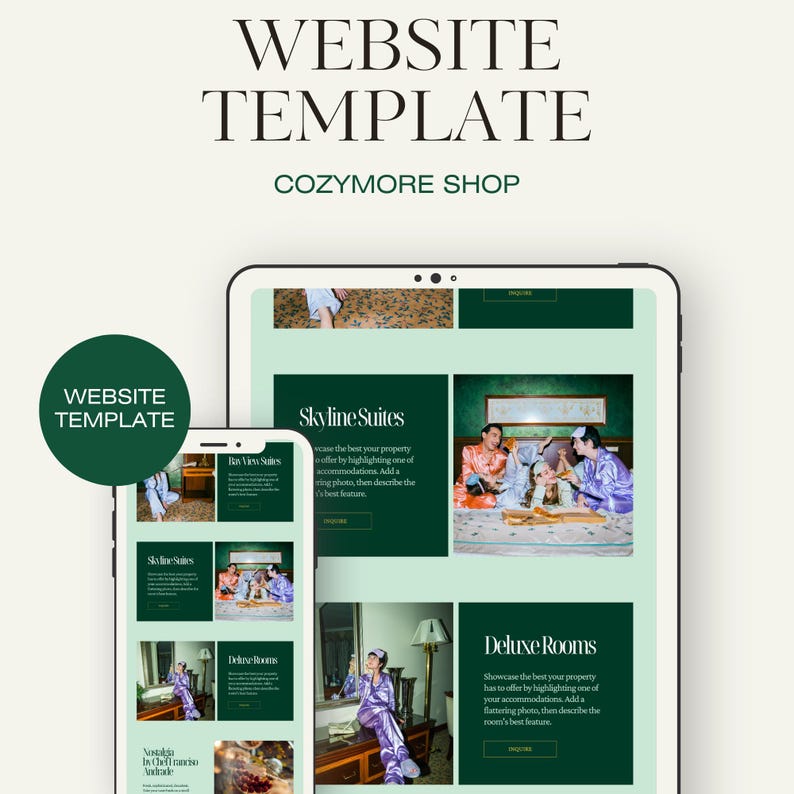 Editable Website Template: Canva Landing Page Layout (digital Download ...