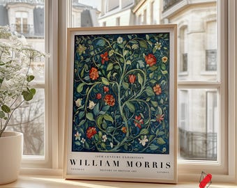 William Morris Floral Art Print: Vintage Botanical Poster