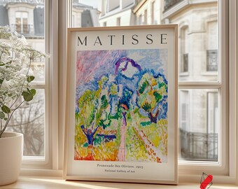 Henri Matisse Promenade Des Oliviers Poster: Vintage Colorful Wall Art