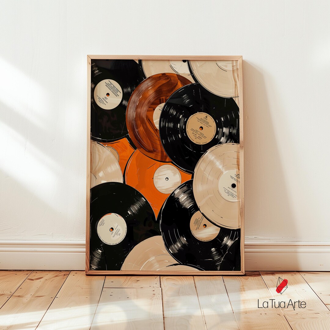 Vintage Vinyl Record Poster: Retro Music Wall Art - Etsy