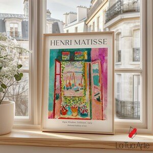 Open Window Henri Matisse Print, Modern Exhibition Print, Colorful Wall Art, Henri Matisse Prints, Vintage Wall Art, Aesthetic Wall Art