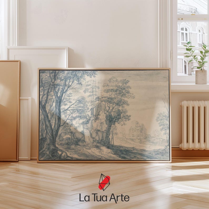 Isaak Major Landscape Print: Vintage Chinoiserie Blue Willow Wall Art ...