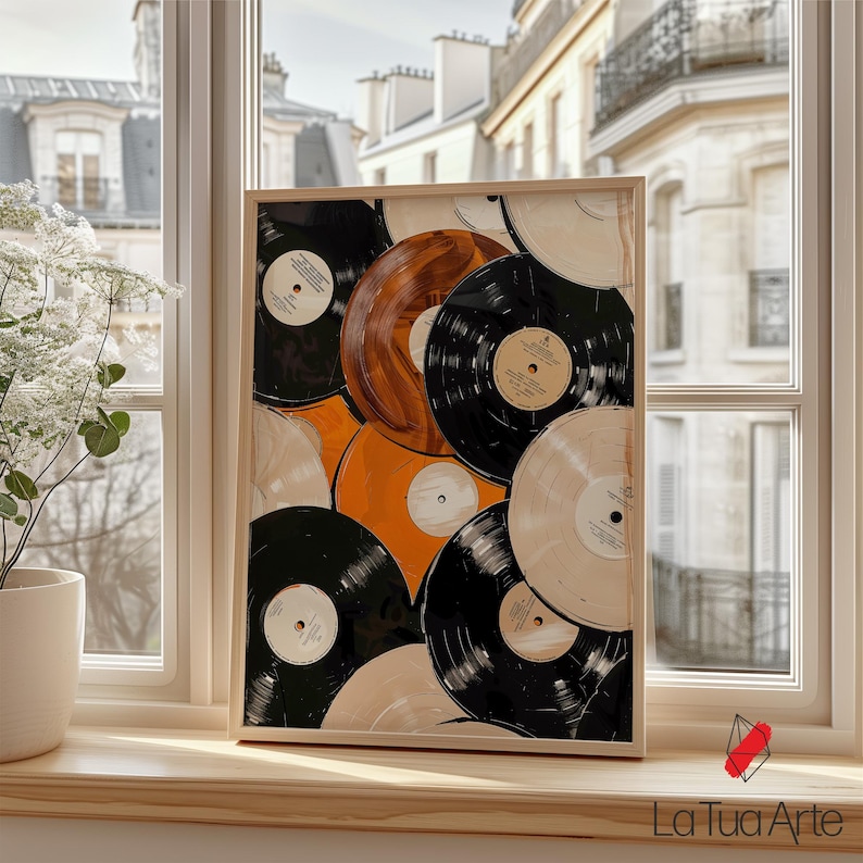 Vintage Vinyl Record Poster: Retro Music Wall Art - Etsy