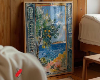 Henri Matisse Open Window Lemon Tree Print, Colorful Landscape Art, Aesthetic Wall Art, Henri Matisse Wall Art, Matisse Exhibition Poster