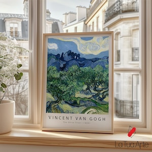 Vincent van Gogh The Olive Trees Canvas Painting, Botanical Landscape Art Print, Vintage Nature Print, Van Gogh Print, Aesthetic Wall Art