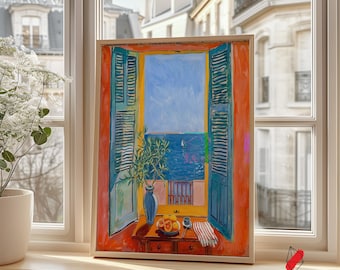Open Window Henri Matisse Print, Modern Exhibition Print, Colorful Wall Art, Henri Matisse Prints, Vintage Wall Art, Aesthetic Wall Art