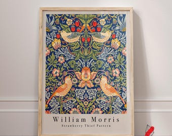 William Morris Jasmine Art Print: Vintage Floral Canvas Wall Art