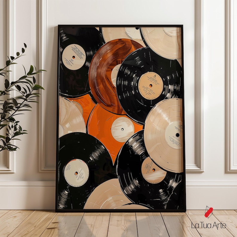 Vintage Vinyl Record Poster: Retro Music Wall Art - Etsy