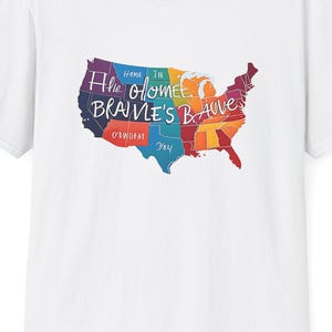 USA Karte Unisex T-Shirt für USA Unabhängigkeitstag 2025 - Patriotisches T-Shirt, Amerikanische Flagge Shirt, 4