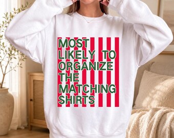 Most Likely To Christmas Coworker Shirt,Matching Group XMas Tees,Funny Office Party Outfit,Design Options,Family Gift,Retro Holiday Crew