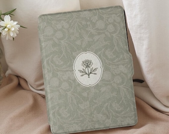 Vintage Floral Kindle Paperwhite Case 11th/10th Gen | 6.8&quot; Premium Leather Cover | Auto Wake/Sleep | Fits PW 1/2/3/4 | Gift for Book Lovers