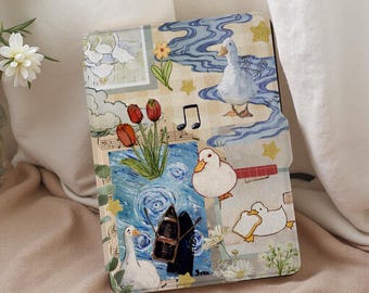 Cartoon Cute Duck Kindle Case with Hand Strap for Paperwhite 12th/11th/10th Case, Custom For Kindle 6''/6.8''/7" Case, New Kindle 2024 2022