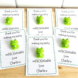 Party bag favours with Mini Resin frogs – Personalised Token Gift multipack