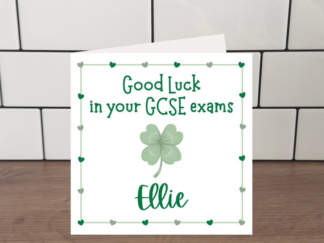 Personalised Good Luck in Your Exams Card - Etsy
