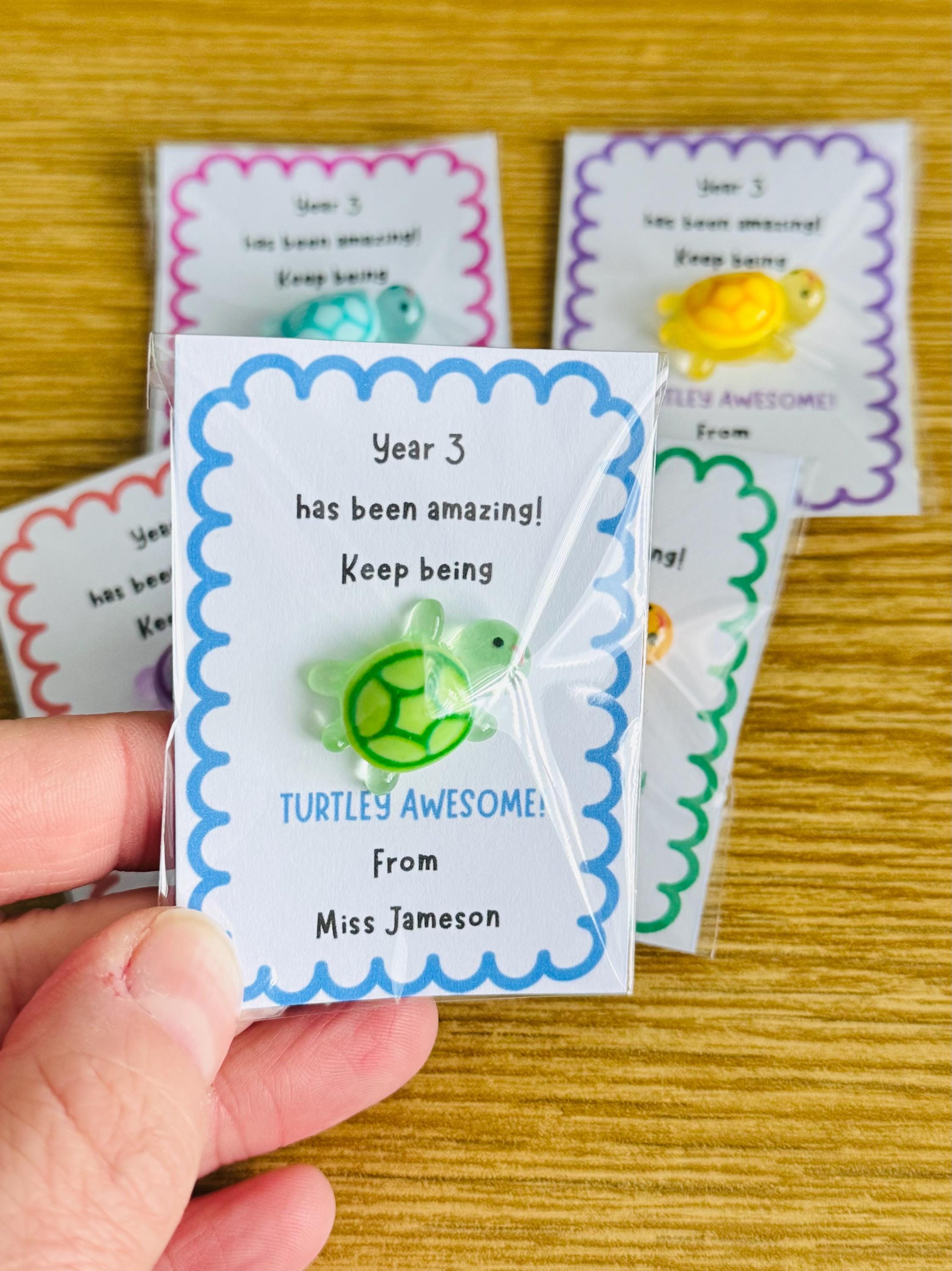 Personalised Teacher to Pupil Class End of Year Gift - Turtley Awesome ...