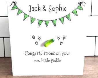 Personalised New Baby Card – Little Pickle Congratulations on your new arrival - welcome to the world - you’re going to be parents - luxury