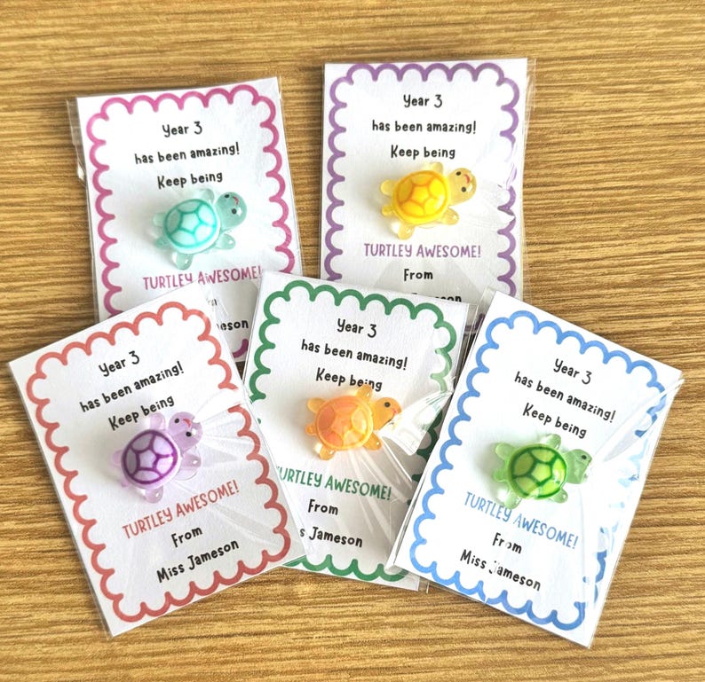 Personalised Teacher to Pupil Class End of Year Gift - Turtley Awesome ...