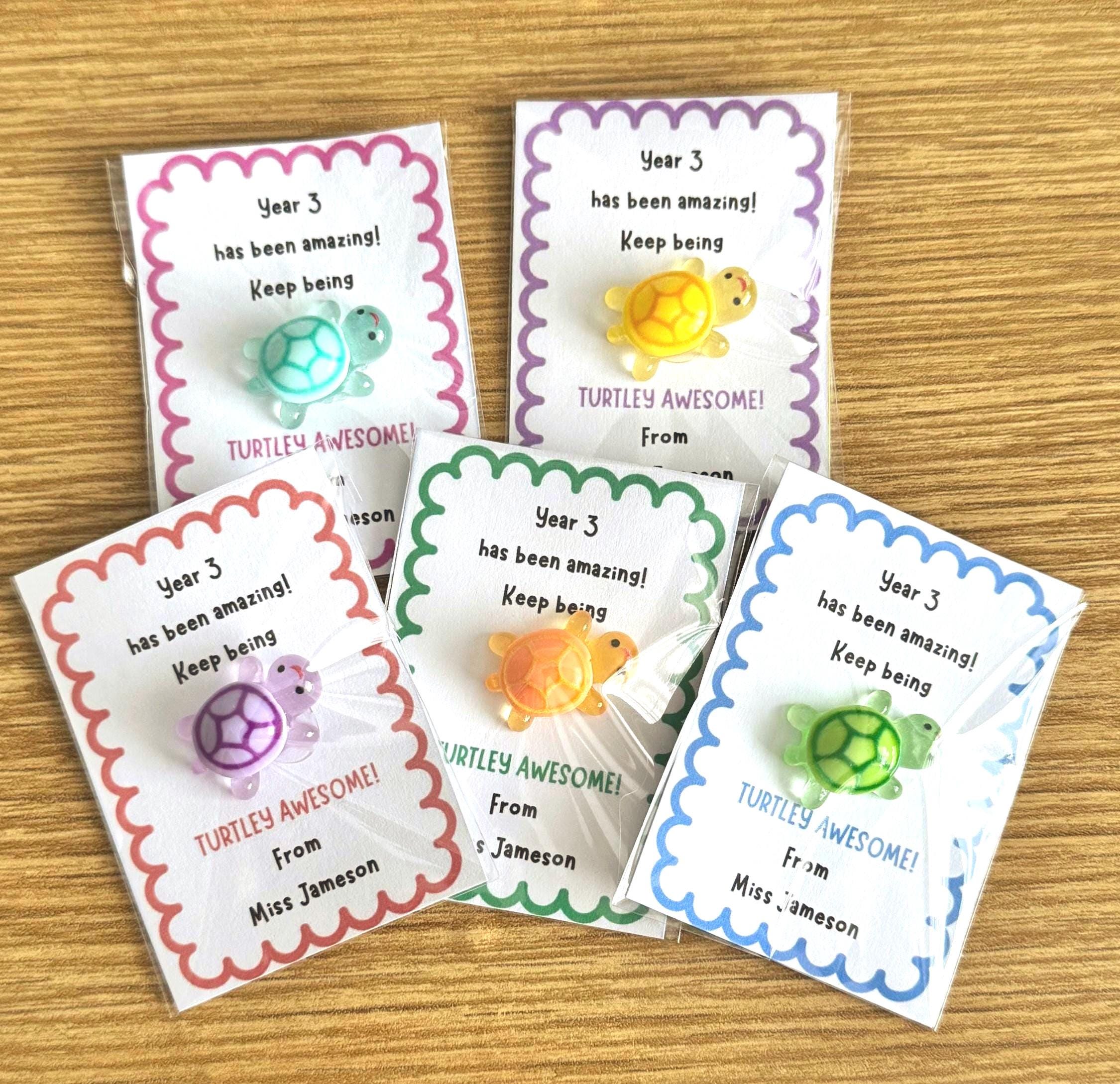 Personalised Teacher to Pupil Class End of Year Gift - Turtley Awesome ...